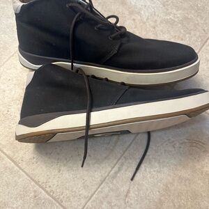 OluKai Papaku Chukka Boots Men Sz 13 Dark Wood Canvas Leather Waterproof